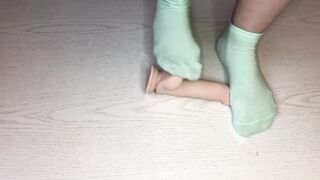 Crush dildo femdom in socks