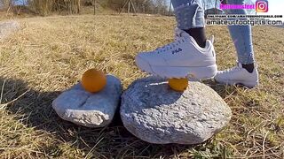 Fila Destrudor Shoeplay Nylon feet and Crush Trample Trailer Sneaker gal Feet Shoeplay