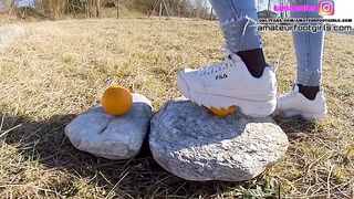 Fila Destrudor Shoeplay Nylon feet and Crush Trample Trailer Sneaker gal Feet Shoeplay