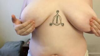 Topless boob play - ghost nipps