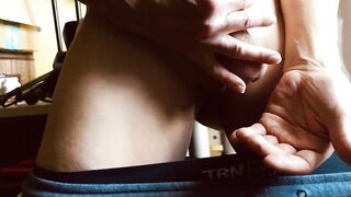 HUGE floppy shlong in slow motion