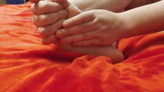 foot massage with lotion