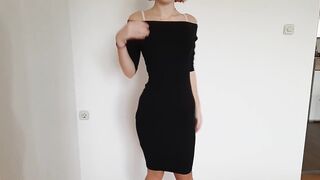 Stripping out of taut costume