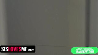 Pretty Latin playgirl Step Sister Sucks Her Step Bro's Cock and to Makes Him Cum in Her Mouth - Sislovesme