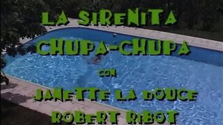 Sexy golden-haired in swimming pool loves dick in ass