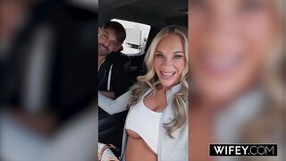 WIFEY Tattooed Golden-haired Hotwife craves black shlong