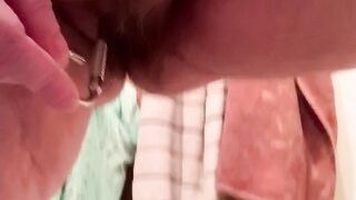 BBW Aged MILF Female Sounding urethra pee piddle urine