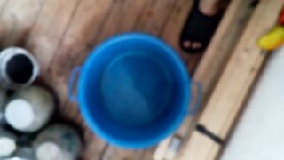 Hot chap jerks off at home and cums on the balcony