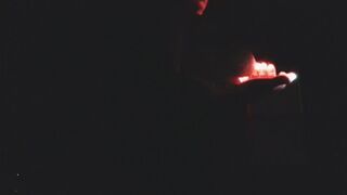 BunBuns first Strip Tease Using LED Gloves! (No Music)