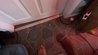 Shy Guy Gets An Erection and Can't Open The Door POV