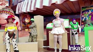 TOY STORY XXX PARODY - Lewd toys Woodick and Bos FuckYear end up banging Yesie while Andy is not home.