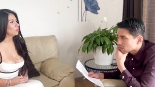 Elizabeth Marquez gives her butt cheeks to her boss so he won't fire her