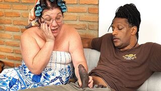 BBW Older Destroyed by a Chubby Big Black Dick
