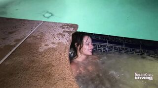 Rough hot tub fucking with two freaks