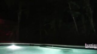 Rough hot tub fucking with two freaks