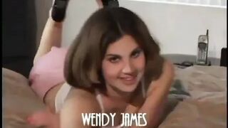 Cute brunette teen loves draining her bf's weenie
