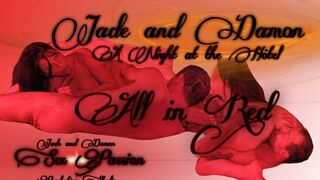 Jade and Damon a night at the hotel all in red