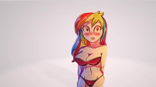 Rainbow Dash с шикарными сиськами [Моя 3D анимация бесплатно]