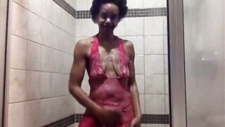 Pink Lace shower Ginger MoistHer cam model please subscribe! Thank YOU!
