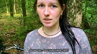 Helped a beauty fix her bike in the midst of nowhere and she thanked me with a juicy outdoor doggystyle & swallowed all my cum