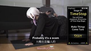 Let's Time Stop to Prank with Yoga Beauty and She Notice I Cum on Her Panty (Not Real)