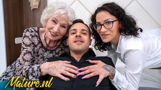 Natasha Ink Brought Over an Old Granny to Join 'em for a Anal Threesome!