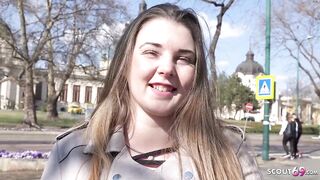 GERMAN SCOUT - 18yr young curvy big boobs beauty Lucie pickup and fuck