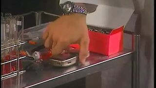 Scientist fucks hot floozy with luscious bazookas at home