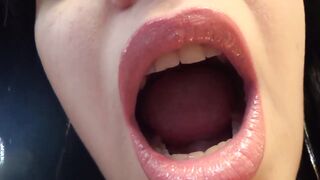 Gentle giantess/lips/mouth video swallowing