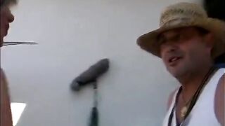 Behind the scenes footage of beutiful women getting ready for some action