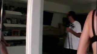 Behind the scenes footage of beutiful women getting ready for some action