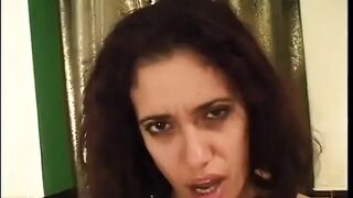 Wild MILF with thirst for cum strokes and deepthroats a long white ramrod