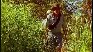 Golden-haired gets pounded by a very big weenie in the wild nature