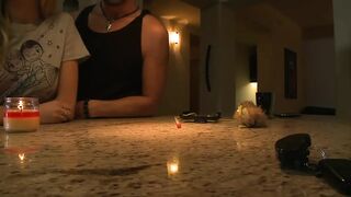 Sexually excited blonde teen makes her boyfriend fuck her on camera