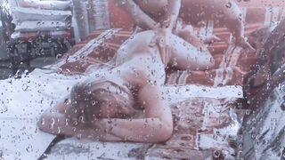 Blonde Mature Wife Enjoys Sex on Rainy Day