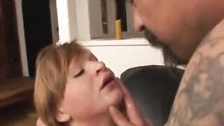 Petite Brunette Hottie Eagerly Sucks a Hard Knob