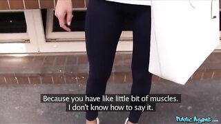 Bent over and given a creampie for cash - Public Agent