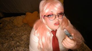 Naughty Schoolgirl Sugar Dandy Breaks in New Pipe