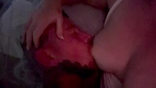 ANR Breastfeeding my husband at bedtime