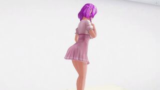 3D MANGA Cute elf masturbates on the bed