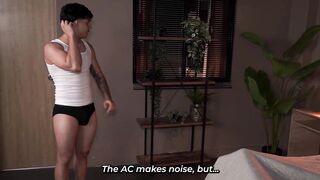 MILF woman ends up getting drilled by her pumped up stepson right in front of her husband