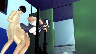 Overlord muscular Albedo bondage anal fuck