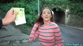 Public Agent - Sexy natural Student takes part in a social experiment
