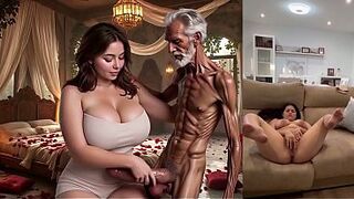 Grand-dad banging young latina