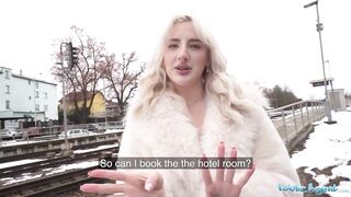 Super Hot British golden-haired Model Arrival - Public Agent