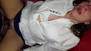 Sexy MILF Creampied by Friend of Husband