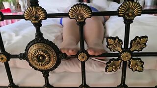 Blue Mini Skirt Part 1 Foot Rubs