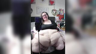 SSBBW BBW Abdomen Female-dominator Bathroom Disrobe
