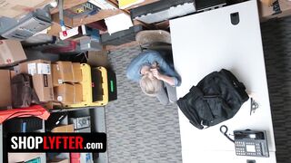 Shoplyfter - Slim Blonde Hotty Emma Hix Gives Her Twat to Security Officer to Get Out of Trouble