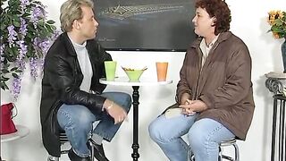 MILF sucks ramrod then gets banged to a mouth ejaculation